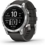 Garmin fenix 7, Silver w/Graphite Band, GPS Watch,SEA