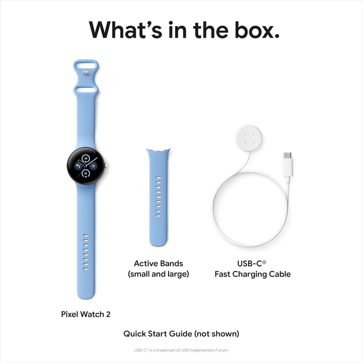 Google Pixel Watch 2 - Polished Silver Aluminum Case/Bay Active Band - Image 13