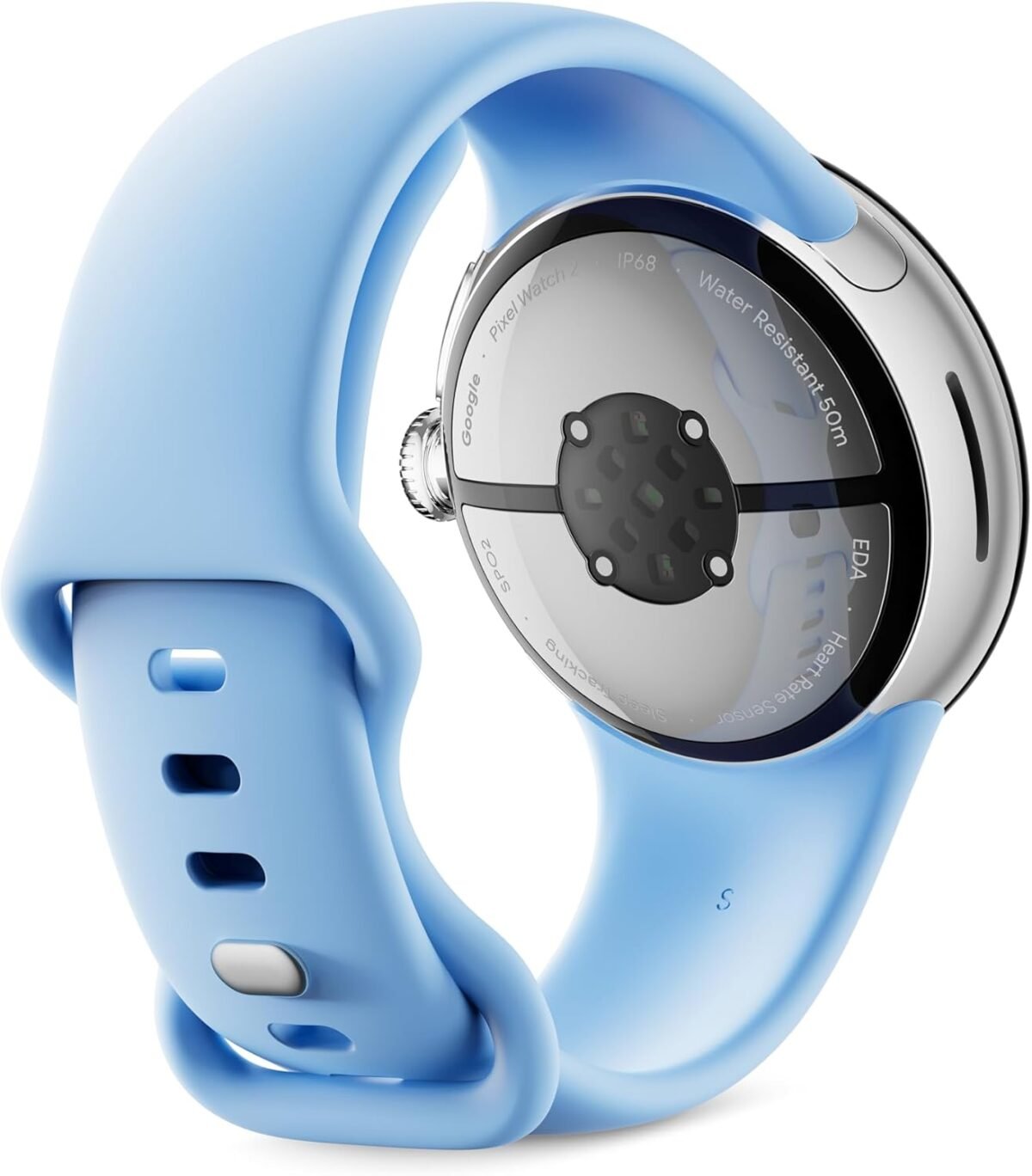 Google Pixel Watch 2 - Polished Silver Aluminum Case/Bay Active Band - Image 4