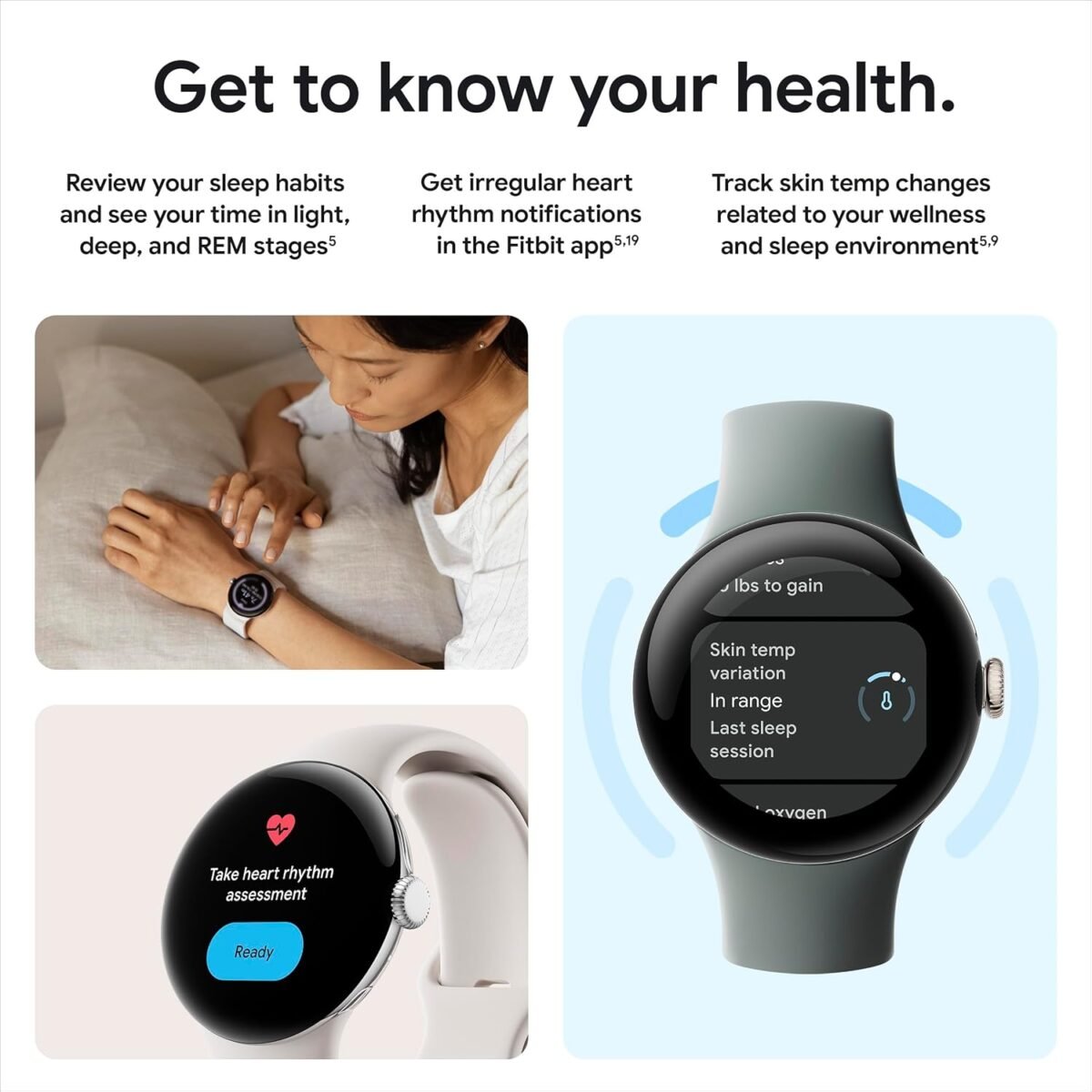 Google Pixel Watch 2 - Polished Silver Aluminum Case/Bay Active Band - Image 6