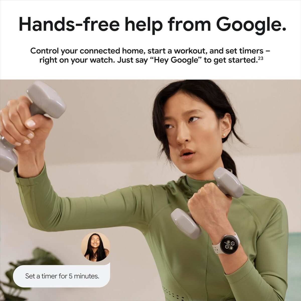 Google Pixel Watch 2 - Polished Silver Aluminum Case/Bay Active Band - Image 14