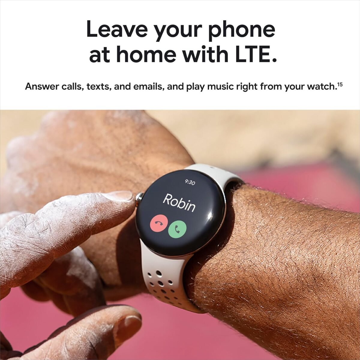 Google Pixel Watch 2 - Polished Silver Aluminum Case/Bay Active Band - Image 10